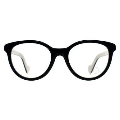 Moncler ML5043 005 glanzend zwart-wit brilmontuur