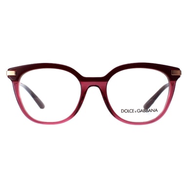 Dolce & Gabbana DG3346 3247 bordeaux transparant bordeaux roze goud brilmontuur