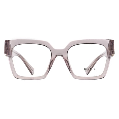 Miu Miu MU04UV 11Q1O1 gestreept tabak brilmontuur