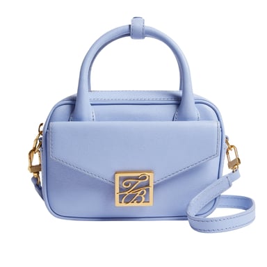 Ted Baker Anibell Tb Detail Mini Leren Crossbodytas In Lichtblauw