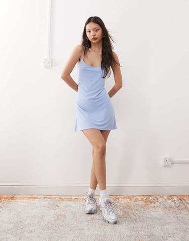 Weekday mini dress in blue