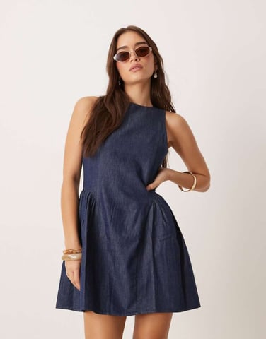 Nobody's Child Penelope structured mini dress in indigo
