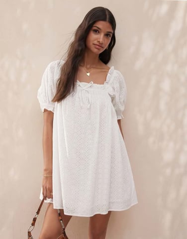 Miss Selfridge broderie smock dress