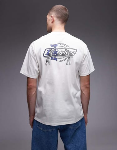 Dickies statesville graphic horseshoe backprint t-shirt in off white
