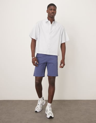 GANT slim fit twill chino shorts in mid blue