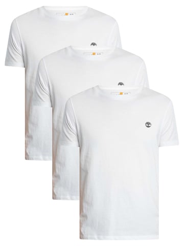 Timberland 3 Pack Dunstan River Slim T-Shirts, White