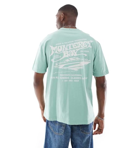 Hollister back graphic t-shirt in green