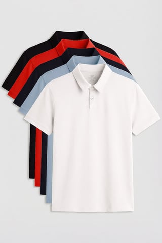 Men's Cotton-Elastane Polo T-Shirt