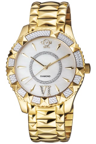 GV2 Venice Womens MOP IP Dial Yellow Gold Stainless Steel Watch..