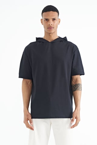 Oversized Hooded Short-sleeve T-shirt
