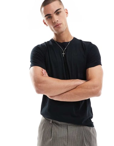 Hollister icon logo t-shirt in black
