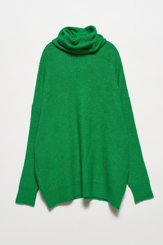 Oversized Ribbed Turtleneck Sweater