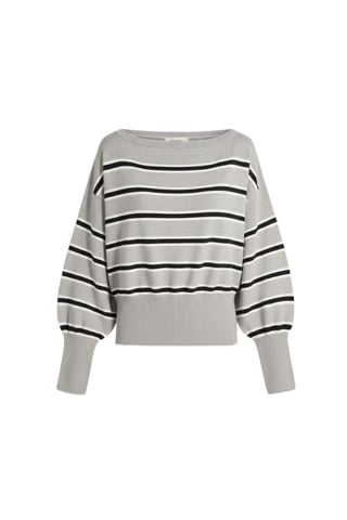 Ribbed Boat Neck Sweater