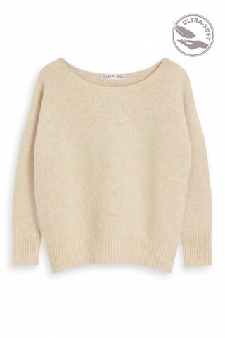 Oversized Boat Neck Knit Sweater