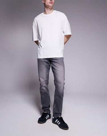 ASOS DESIGN slim fit jeans in washed black