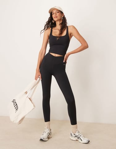 TALA SkinLuxe v waist high waisted leggings in black - BLACK