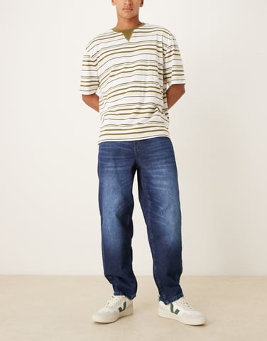 ASOS DESIGN loose straight jean in dark rinse wash