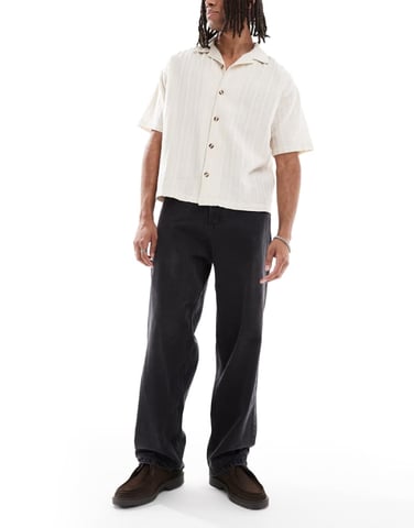 Redefined Rebel baggy jean in washed black