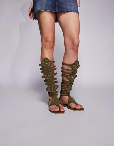 Public Desire Rome gladiator sandals in olive