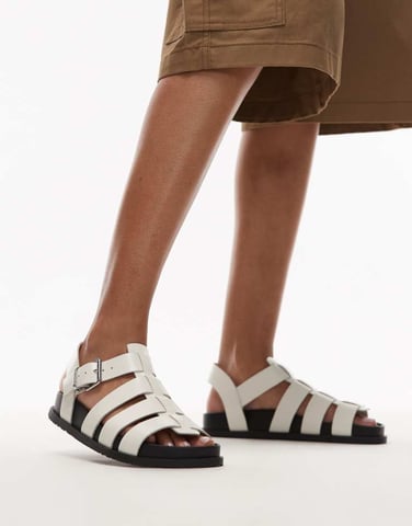 Tommy Jeans spännsandal i vitt