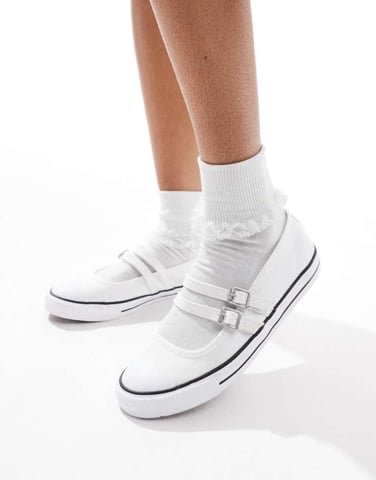Converse Chuck Taylor All Star mary jane ballet flats in white