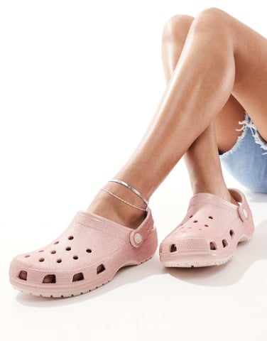 Crocs Classic Clogs In Quartz Glitter