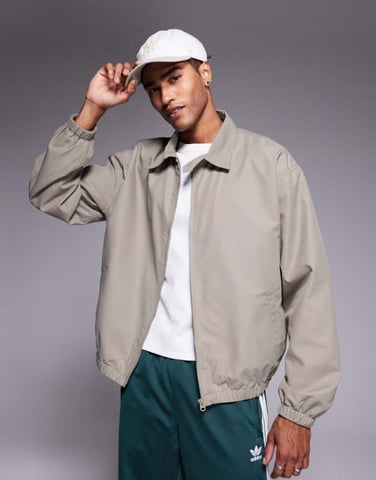 ASOS DESIGN lätt harringtonjacka i svamp - BRUN