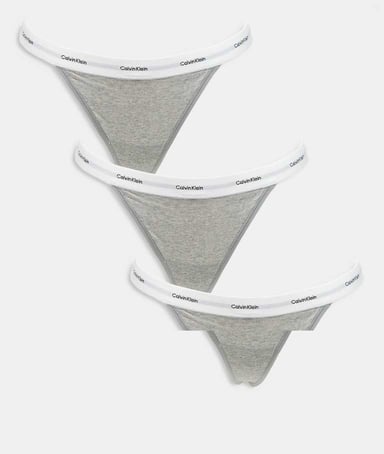 Calvin Klein Modern Logo 3 pack thongs in grey