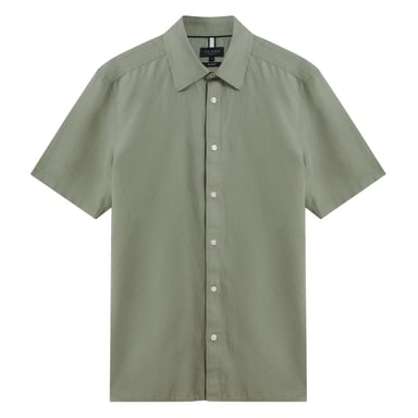 Ted Baker Zefre Regular Groene Linnen Overhemd