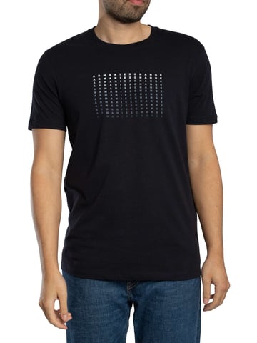 Armani Exchange Slim Brand Repeat Graphic T-Shirt, Blue