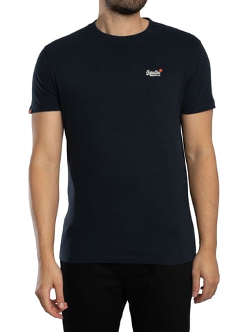 Superdry Essential Contrast EMB T-Shirt, Blue