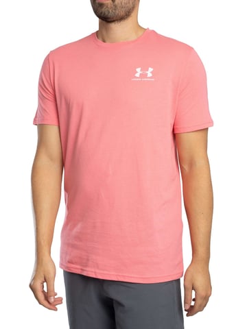 Under Armour Loose Left Chest Logo T-Shirt, Pink