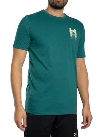Under Armour Blur Logo Back Graphic Loose T-Shirt, Green