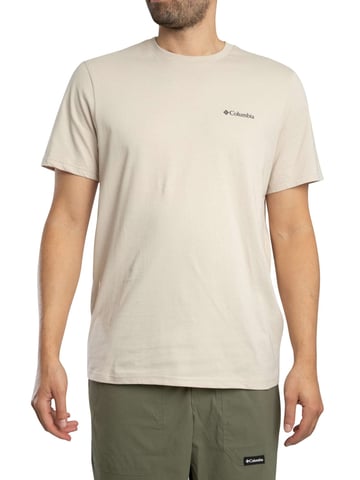 Columbia Logo Back Graphic T-Shirt, Beige