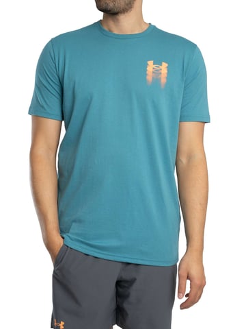 Under Armour Blur Logo Back Graphic Loose T-Shirt, Blue