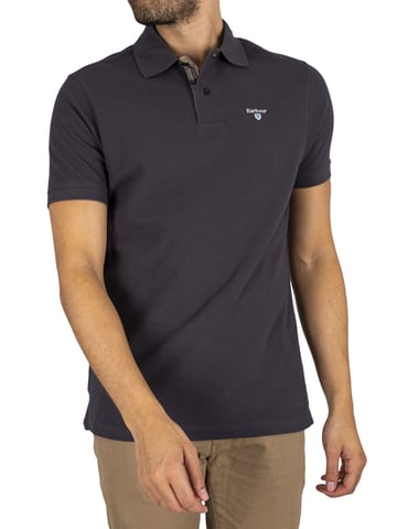 Barbour Tartan Pique Polo Shirt, Blue