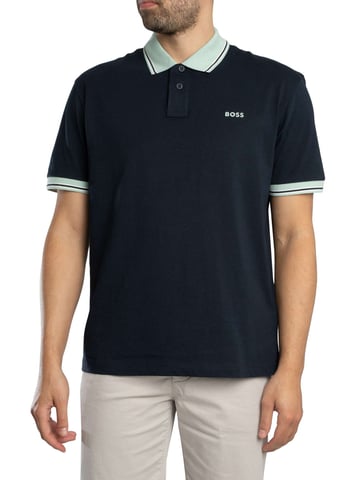 BOSS Pe Blocks Polo Shirt, Blue