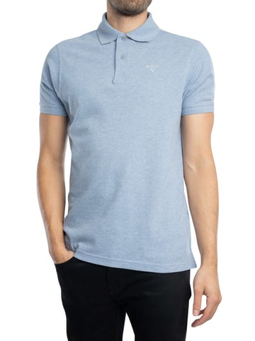 Barbour Tartan Pique Polo Shirt, Blue