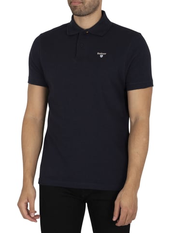 Barbour Tartan Pique Polo Shirt, Blue