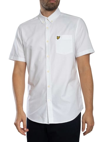 Lyle & Scott Short Sleeved Oxford Shirt, White