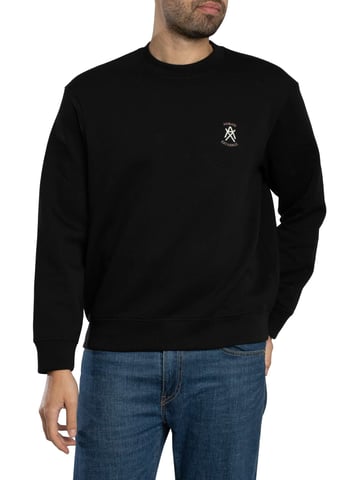 Armani Exchange Chest Logo Sweatshirt, Black