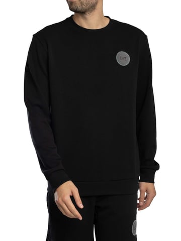 EA7 Logo Patch Sweatshirt, Black