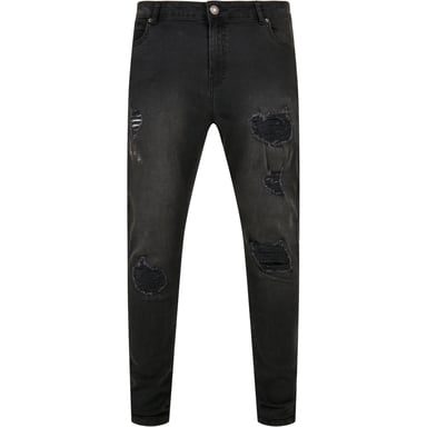 Urban Classics Mens Heavy Destroyed Slim Jeans (Black)