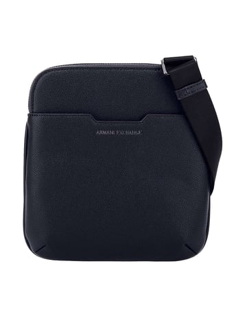 Armani Exchange Branded Square Crossbody Bag, Black
