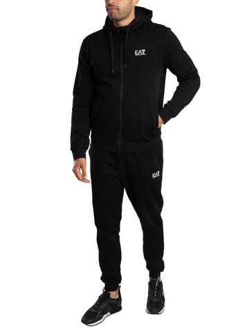 EA7 Train Core Zip Hoodie Tracksuit, Black