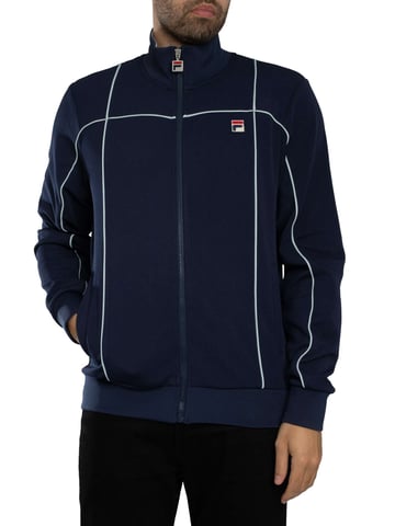 Fila Armando Contrasting Piping Track Jacket, Blue