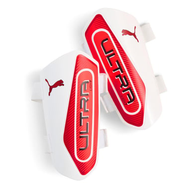 Puma Unisex Adult Ultra Light Shin Guards (White/Red)