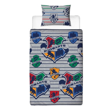 Harry Potter Brave Duvet Cover Set (Grey/Multicoloured)