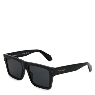 Off White Unisex Adult Lawton Square Frame Sunglasses (Black/Dark Grey)