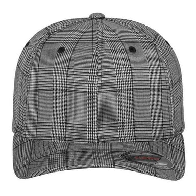 Flexfit Geruite Glen Plaid Baseball Cap (Zwart/Wit)